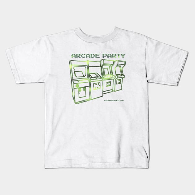 Arcade Party Kids T-Shirt by arcadeheroes